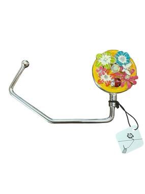 SPRING STREET CRYSTAL FLOWERS LADYBUG HANDBAG HOLDER PURSE HOOK NEW